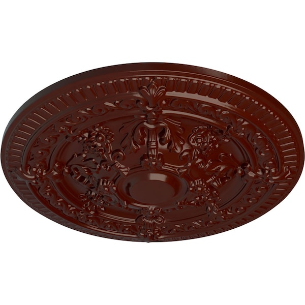 Vincent Ceiling Medallion (Fits Canopies Up To 6), Hand-Painted Brushed Mahogany, 26OD X 3P